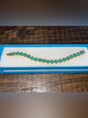 Touchstone Crystal by Swarovski Golden Laguna Ice Bracelet